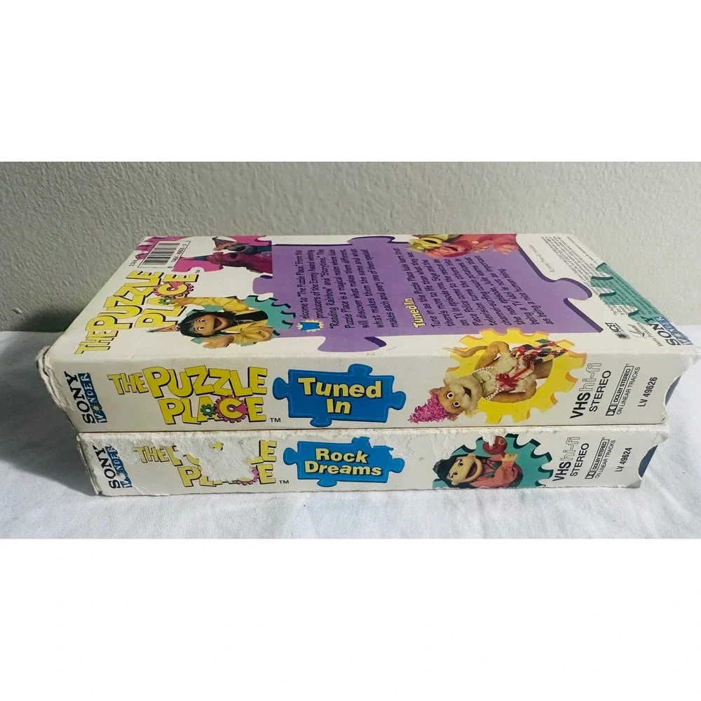 The Puzzle Place VHS Lot 2 Tuned In Rock Dreams 1995 Sony Wonder Rare PBS Kids